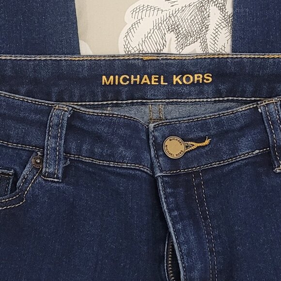 Michael Kors Medium-Dark Wash  Skinny Jeans Size 6 - Picture 3 of 9